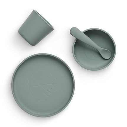 Jollein Kinder Servies Siliconen Ash Green