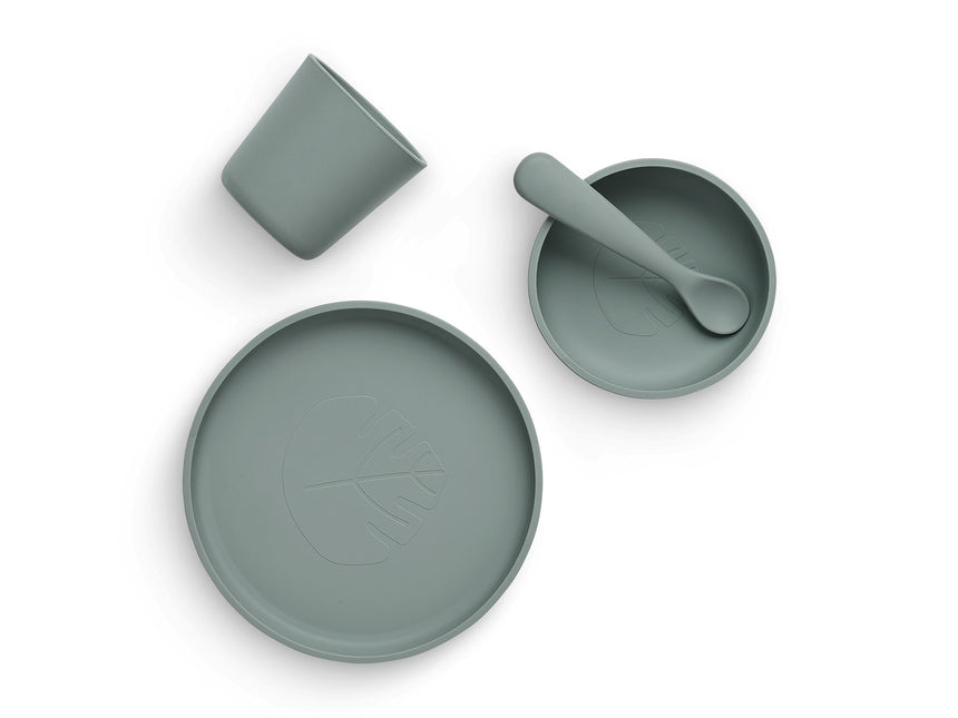 Jollein Kinder Servies Siliconen Ash Green