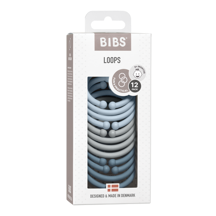 BIBS Speelringen Baby Blue/Cloud/Petrol 12st