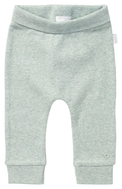 Noppies Baby Broekje Rib Naura Grey Mint Melange