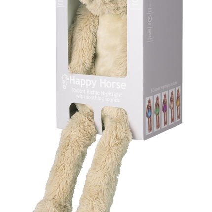 Happy Horse Knuffel Beige Rabbit Richie met Nachtlampje en Geluid 34cm