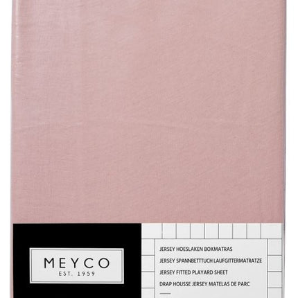 Meyco Hoeslaken Jersy Boxmatras Oudroze 75x95cm