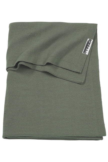 Meyco Ledikantdeken Knit Basic Forest Green