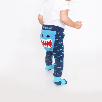 Zoocchini Baby Legging Sherman The Shark Inclusief Sokjes 6/12 Mnd