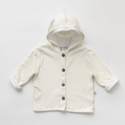 Bamboom Baby Vestje Met Capuchon Creme