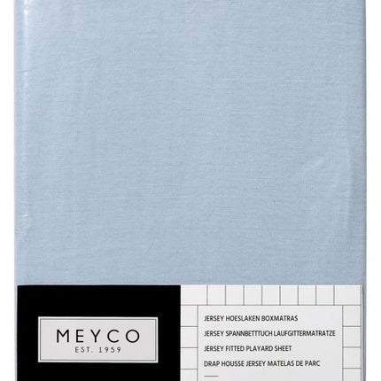 Meyco Hoeslaken Jersy Boxmatras Lichtblauw 75x95cm