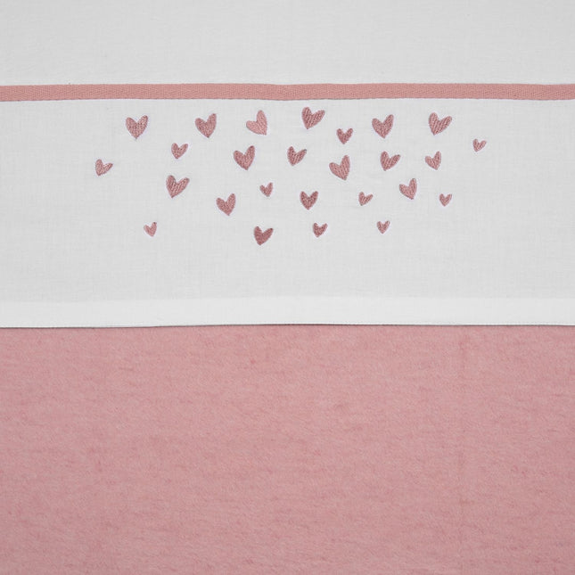 Meyco Wieglaken Hearts Old Pink 75X100cm