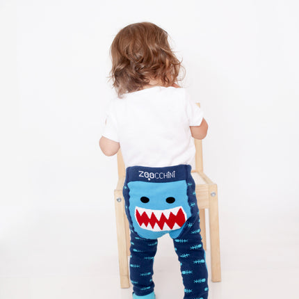 Zoocchini Baby Legging Sherman The Shark Inclusief Sokjes 6/12 Mnd