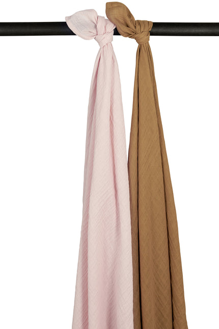 Meyco Hydrofiele Doek 2St Soft Pink/Toffee