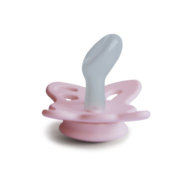 Frigg Speen Maat 1 Butterfly Anatomical Baby Pink Silicone