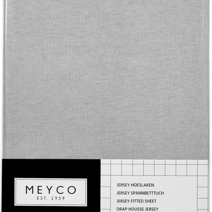 Meyco Hoeslaken Jersey Lichtgrijs 70x140/150 cm