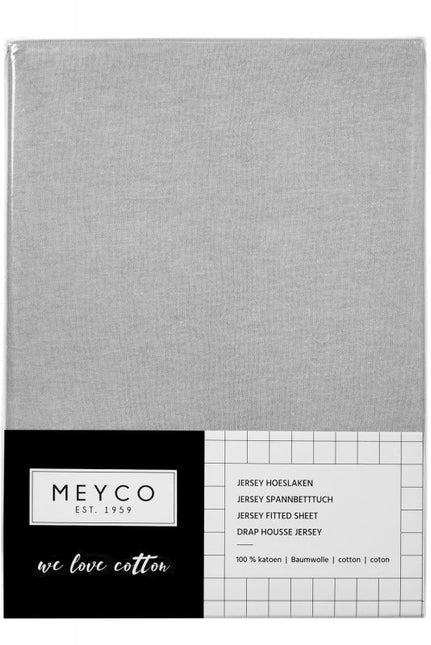 Meyco Hoeslaken Jersey Lichtgrijs 70x140/150 cm