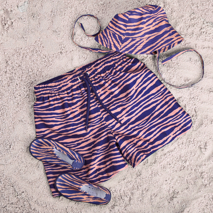 Swim Essentials Zonnehoedje Baby Zebrastrepen Blauw