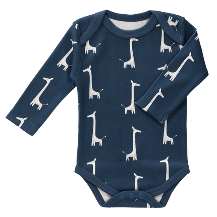 Fresk Romper Lange Mouw Giraf Indigo Blue