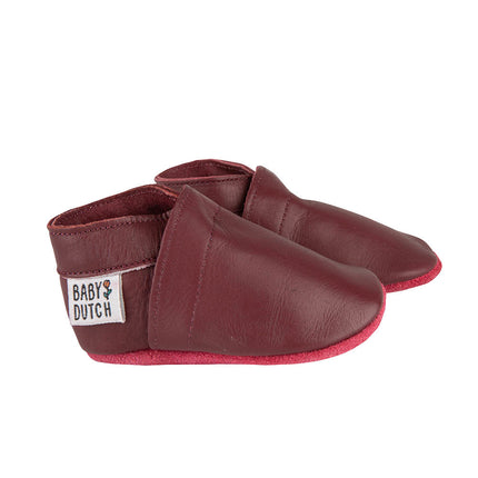 Baby Dutch Baby Shoes Plain Bordeaux Red