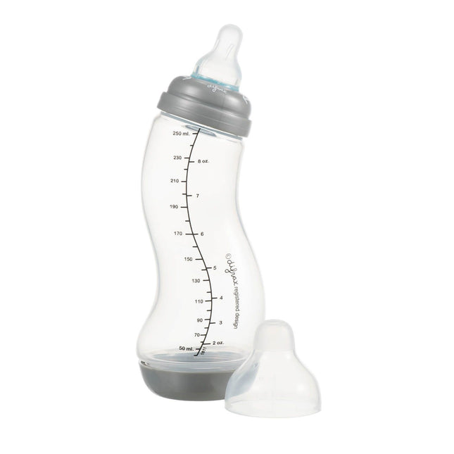 Difrax S-Bottle 123 Transparent/Gris 250 ml