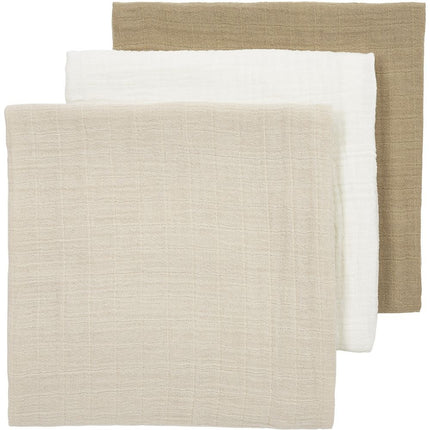 Meyco Hydrofiele Doek 3-Pack Offwhite/Soft Sand/Taupe 70X70cm