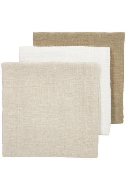 Meyco Hydrofiele Doek 3-Pack Offwhite/Soft Sand/Taupe 70X70cm