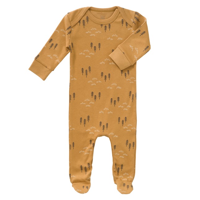 Fresk Baby Pyjama Woods Met Voeten Spruce Yellow