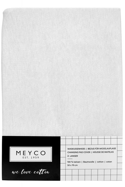 Meyco Aankleedkussenhoes Basic Jersey Wit