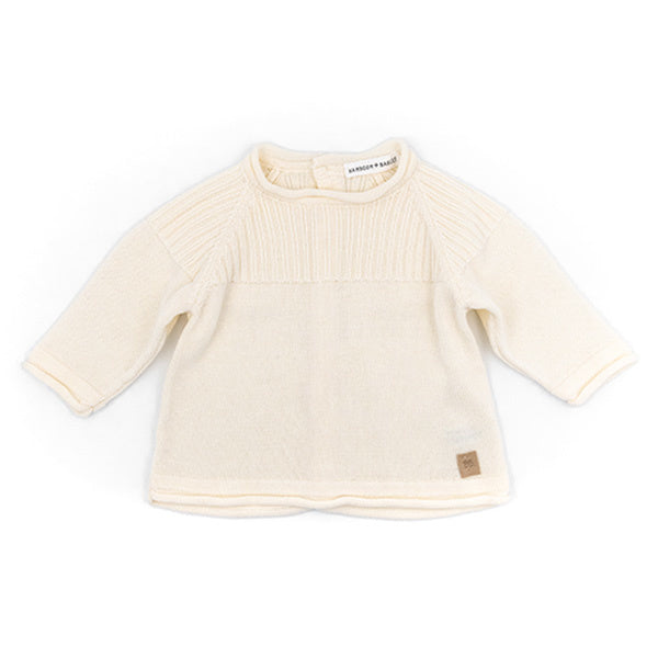 Bamboom Baby Trui Knitted Rib Wit