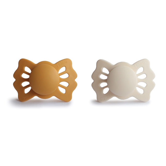 Frigg Speen Maat 1 Lucky Honey Gold/Cream Silicone 2-Pack