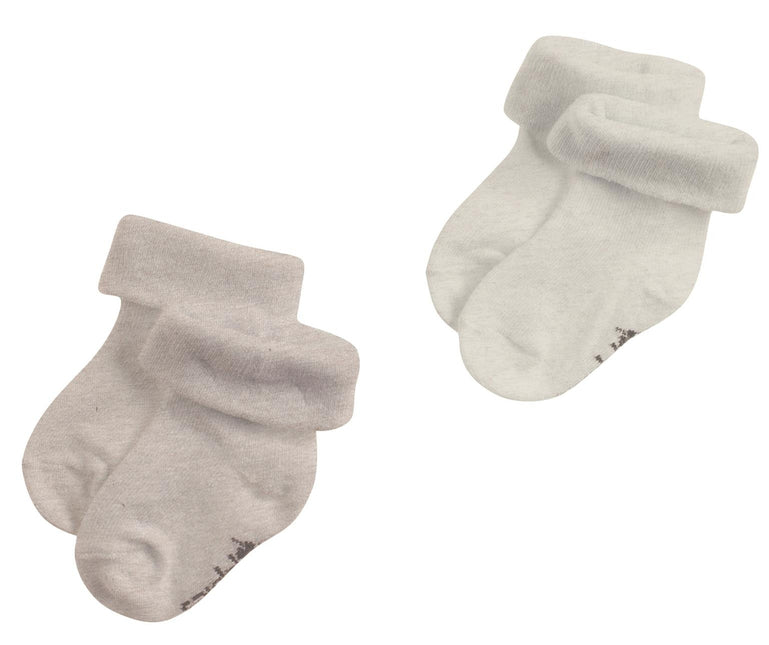 Noppies Babysokjes Kai Taupe Melange 2-Pack