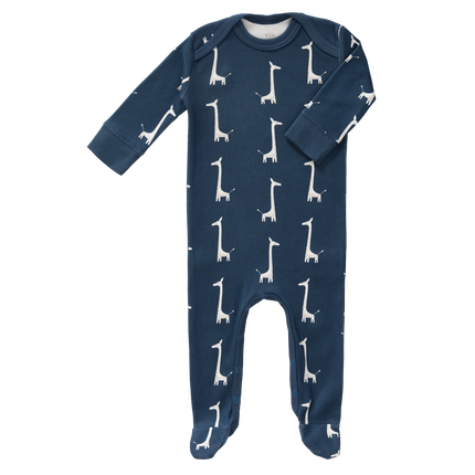 Fresk Baby Pyjama Met Voet Giraf Indigo Blue