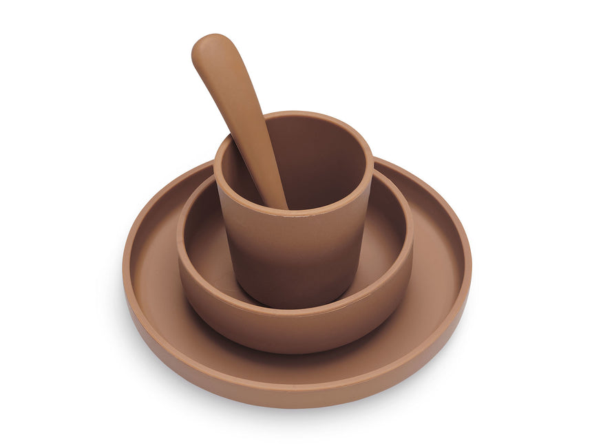 Jollein Kinder Servies Siliconen Caramel