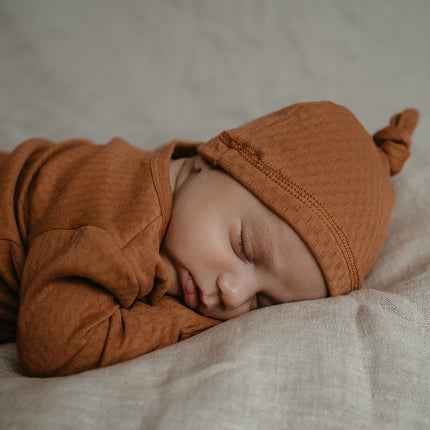 Snoozebaby Slaapzak Baby Cocon Incl Hat Toffee 60cm