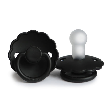 Frigg Speen Maat 2 Daisy Jet Black Silicone