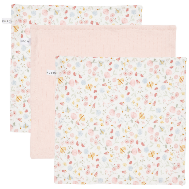 Little Dutch Monddoekje Flowers & Butterflies Pure Soft Pink