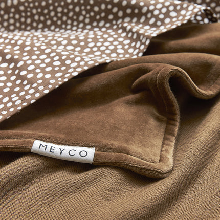 Meyco Couverture de berceau Velvet Knit Basic Chocolate