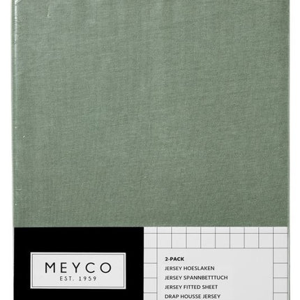 Meyco Hoeslaken Jersey Forest Green 40x80/90 cm 2st