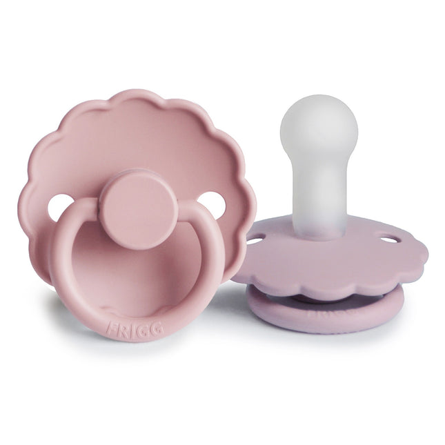 Frigg Speen Maat 2 Daisy Baby Pink/Soft Lilac Silicone 2-Pack