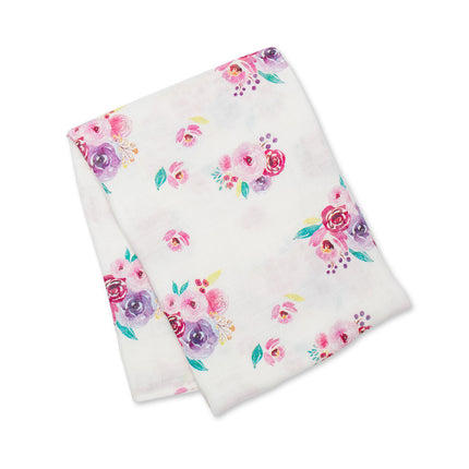 Lulujo Hydrofiele Doek Met Muts En Sticker Posies