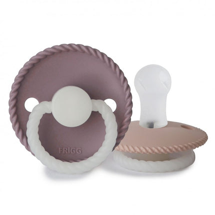 Frigg Tétine Taille 2 Corde Nuit Mauve/Blush Silicone 2-Pack