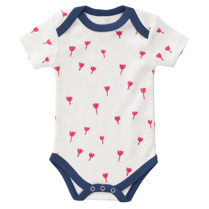 Fresk Romper Korte Mouw Tulip Red