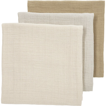 Meyco Hydrofiele Doek 3-Pack Soft Sand/Greige/Taupe 70X70cm