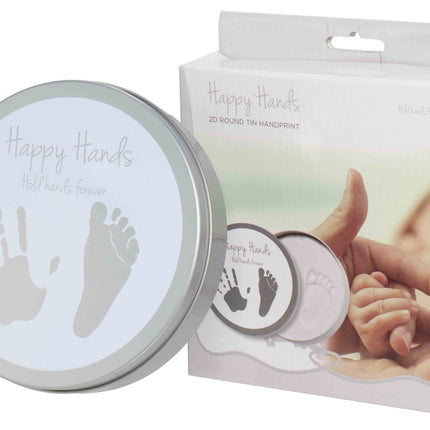 Dooky Afdrukset Happy Hands Rond Klei Blik