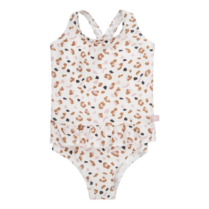 Swim Essentials Badpak Kind Panterprint Off White Kahki