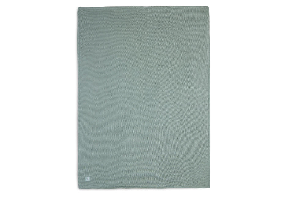 Jollein Ledikantdeken Basic Knit Forest Green/Fleece 100x150cm