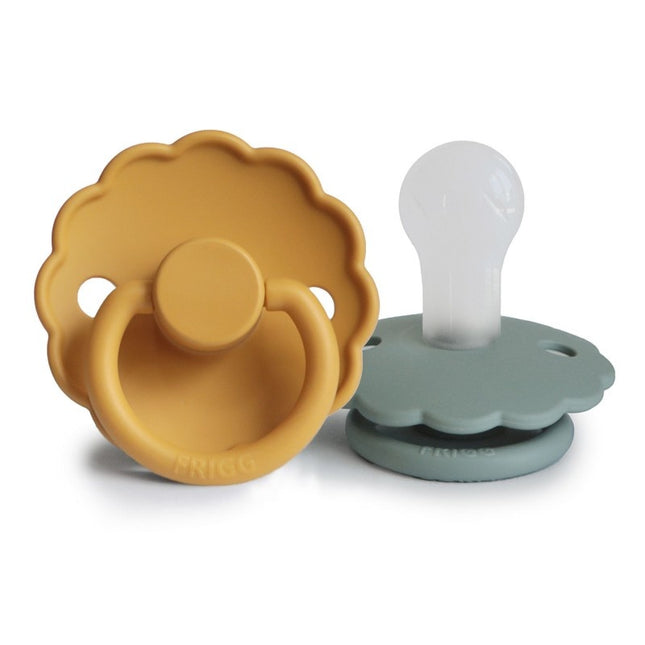 Frigg Speen Maat 1 Daisy Honey Gold/Lily Pad Silicone 2-Pack