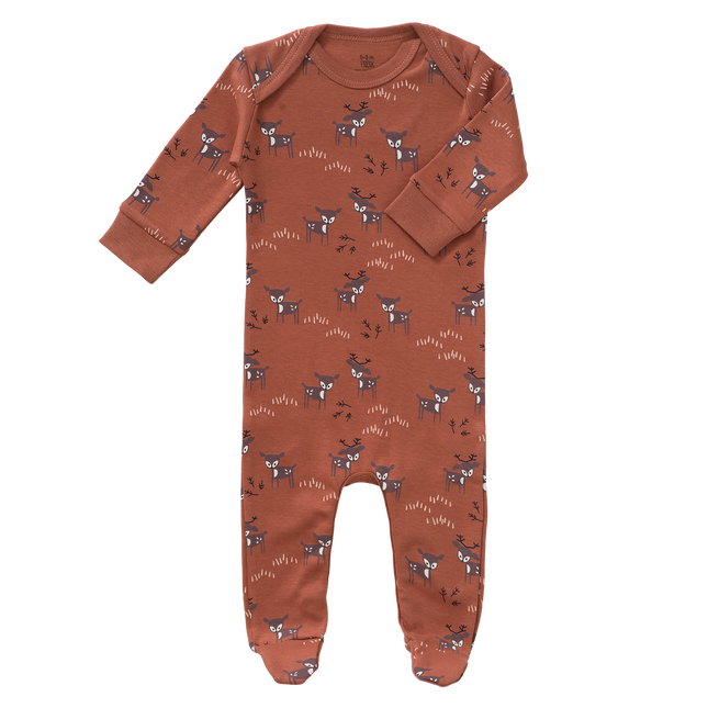 Fresk Baby Pyjama Deer Met Voeten Amber Brown