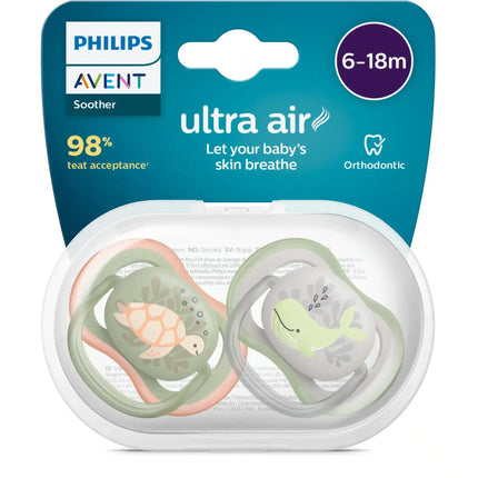 Philips Avent Fopspeen +6 Maanden Air Schildpad/Walvis