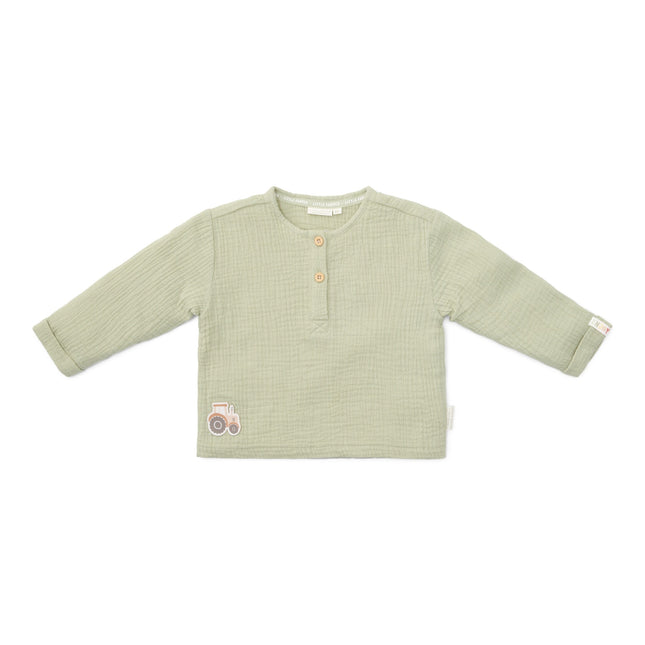 Little Dutch Baby Shirt Lange Mouwen Mousseline Grass Green