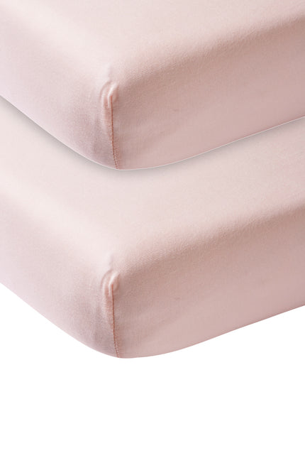 Meyco Hoeslaken Jersey Lichroze 70x140/150 cm 2st