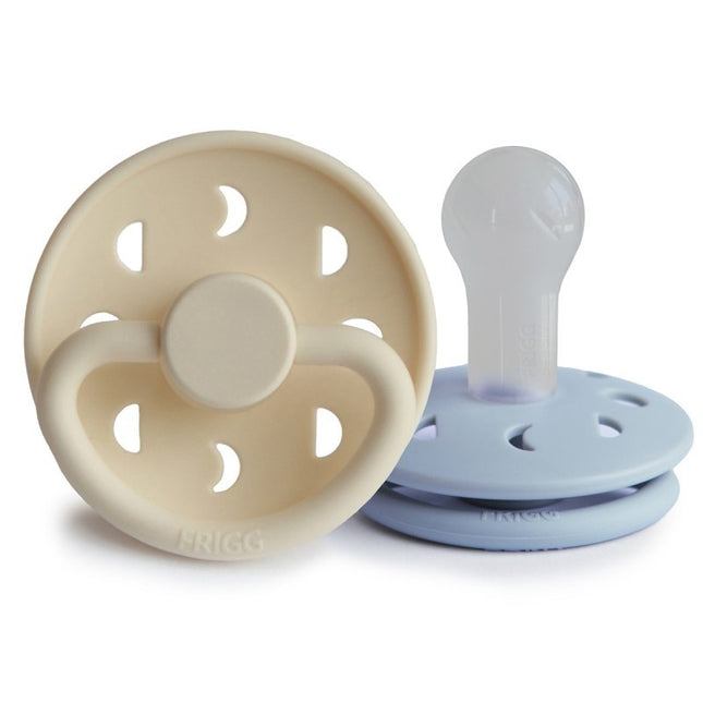 Frigg Speen Maat 2 Moon Cream/Powder Blue Silicone 2-Pack