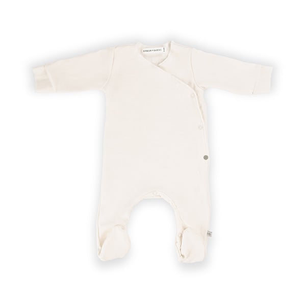 Bamboom Baby Jumpsuit Prematuur Met Voetjes 0M Creme