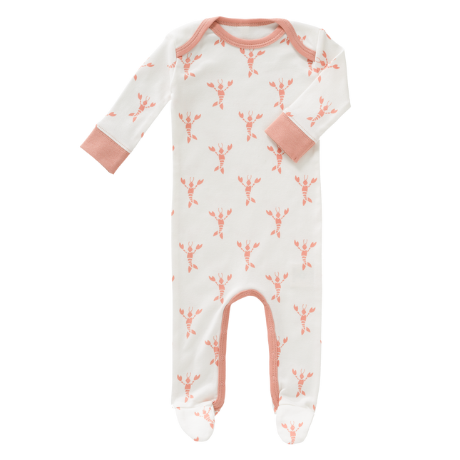 Fresk Baby Pyjama Met Voet Lobster Coral Pink